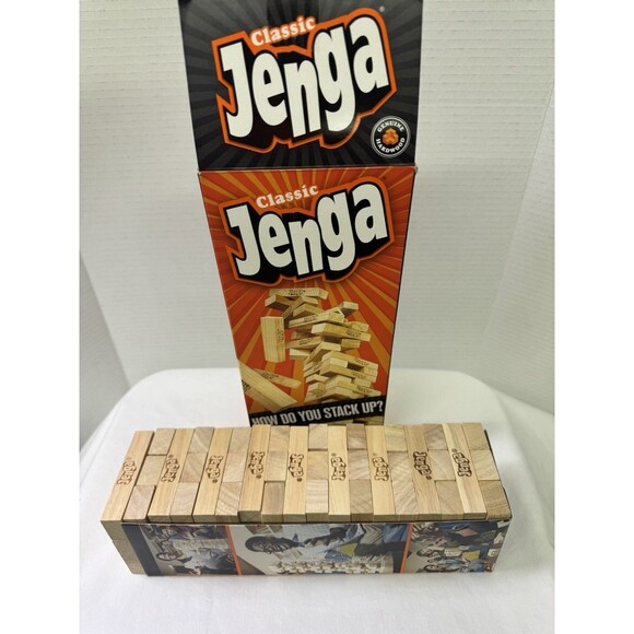 New Jenga Classic Game By Hasbro Stacking Wooden Blocks Game For Kids Ages 6+ - Picture 6 of 8